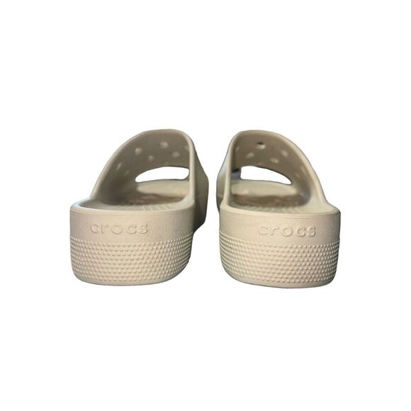Crocs Classic Platform Slide Bone Beige Women Casual Sandals Slippers 208180-2Y2 - Picture 6 of 10